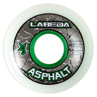 Labeda Roller Hockey Wheels - Asphalt Gripper 59mm 83A White (8-Pack)