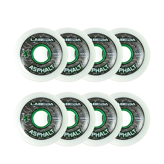 Labeda Roller Hockey Wheels - Asphalt Gripper 68mm 83A White (8-Pack)
