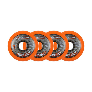 Labeda Roller Hockey Wheels - Asphalt Gripper 68mm 85A Orange (4-Pack)