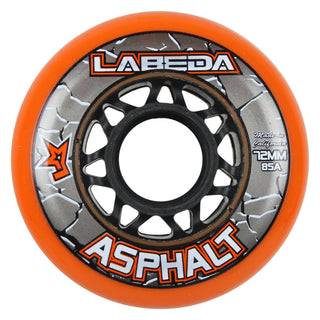 Labeda Roller Hockey Wheels - Asphalt Gripper 72/80 HiLo 85A Orange (8-Pack)