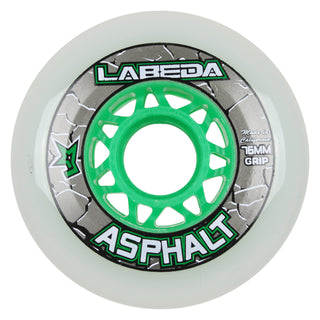 Labeda Roller Hockey Wheels - Asphalt Gripper 76mm 83A White (4-Pack)