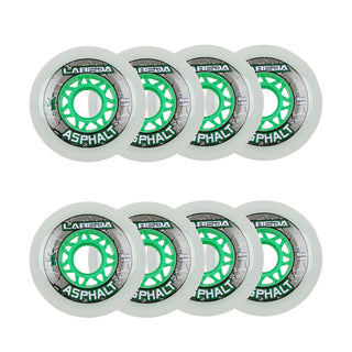 Labeda Roller Hockey Wheels - Asphalt Gripper 76mm 83A White (8-Pack)