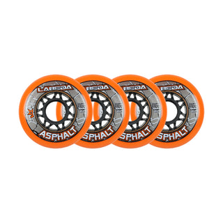 Labeda Roller Hockey Wheels - Asphalt Gripper 76mm 85A Orange (4-Pack)