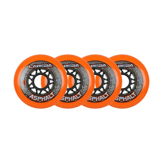 Labeda Roller Hockey Wheels - Asphalt Gripper 80mm 85A Orange (4-Pack)