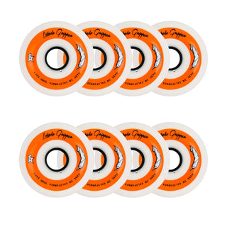 Labeda Roller Hockey Wheels - Gripper Standard 59mm 76A White/Orange (8-Pack)