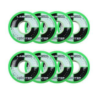 Labeda Roller Hockey Wheels - Shooter 59mm 83A Green (8-Pack)