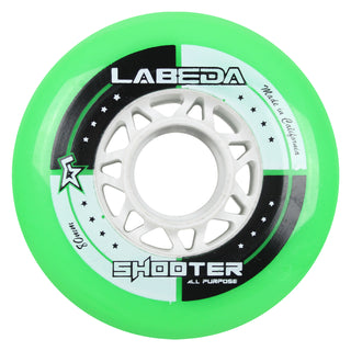 Labeda Roller Hockey Wheels - Shooter 80mm 83A Green (4-Pack)
