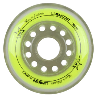 Labeda Roller Hockey Wheels - Union 76mm 76A Yellow (4-Pack)