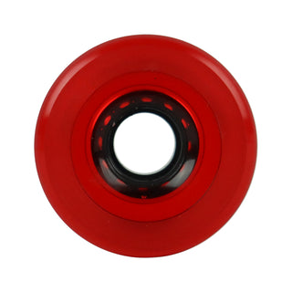 Blank Longboard Wheels 65mm x 51mm Clear Red USA Offset Smooth 82A