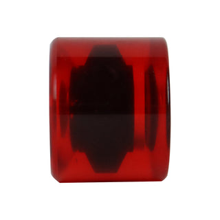 Blank Longboard Wheels 65mm x 51mm Clear Red USA Offset Smooth 82A