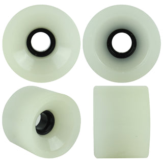 Blank Longboard Wheels 68mm x 54mm White (Discolored) USA Square Lip 78A