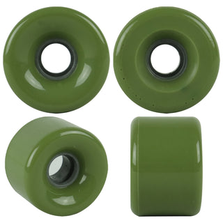 Blank Longboard Wheels 64mm x 45mm Military Green USA Centerset Smooth 82A