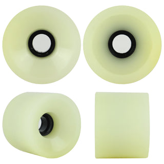 Blank Longboard Wheels 74mm x 58mm White (Discolored) USA Square Lip 78A