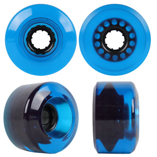 Blank Longboard Wheels 64mm x 40mm Clear Blue USA Rearset 78A