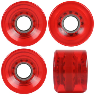 Longboard Wheels 60mm x 44mm 83A Clear Red 4-Pack