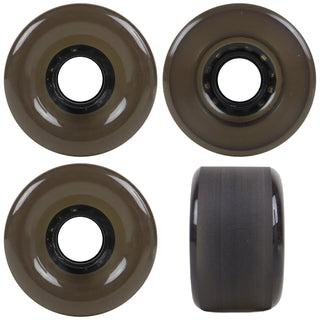 Longboard Wheels 70mm x 42mm 82A Stone Ground Clear Black 4-Pack