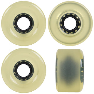 Longboard Wheels 70mm x 42mm 82A Stone Ground Clear 4-Pack