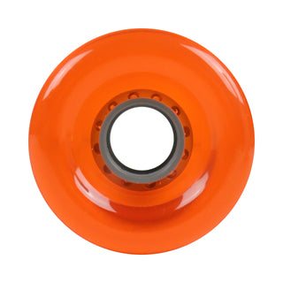 Longboard Wheels 70mm x 42mm 82A Stone Ground Clear Orange 4-Pack