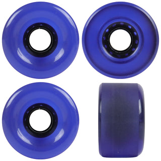 Longboard Wheels 70mm x 42mm 82A Stone Ground Clear Purple 4-Pack