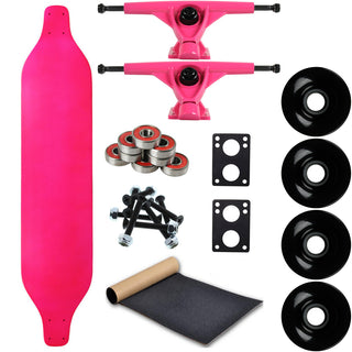Moose Longboard Complete 8" x 40" Drop Down Neon Pink