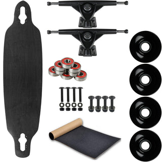Moose Longboard Complete 9" x 36" Drop Through Stained Black