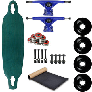 Moose Longboard Complete 9" x 36" Drop Through Stained Blue