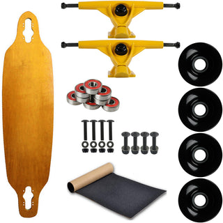 Moose Longboard Complete 9" x 36" Drop Through Stained Yellow