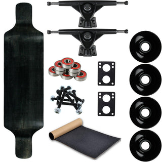 Moose Longboard Complete 9.4" x 38" Drop Down Stained Black