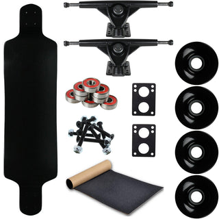 Moose Longboard Complete 10" x 39.8" Drop Down Black