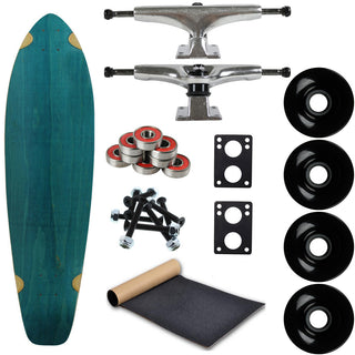 Moose Longboard Complete 9.75" x 36.75" Kicktail Blue