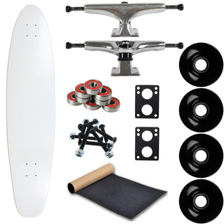 Moose Longboard Complete 9" x 40" Kicktail Dipped White