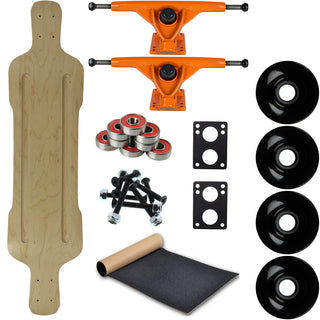 Moose Longboard 8.75" x 38" Freestyle Micro Drop Down Natural (All Parts Included)