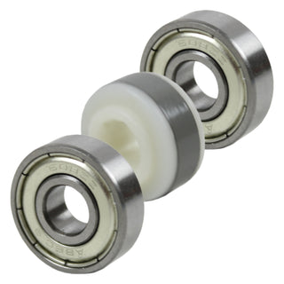 LED Scooter Wheels Set of 2 With Bearings - Blue/Clear