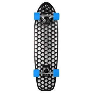 Lander Recycled Skateboard Cruiser Complete Rodeo 8.0" with 59mm Blue Wheels