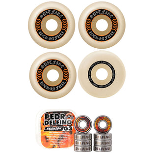 Spitfire Skateboard Wheels 55mm 99A F4 Lock In Full with Bronson Pro G3 Bearings