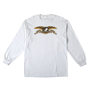 Anti Hero Skateboards Longsleeve Shirt   Eagle White/Black White