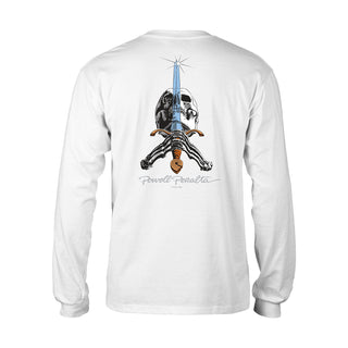 Powell Peralta Skateboards Longsleeve Shirt Skull and Sword White