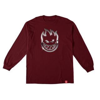 Spitfire Wheels Longsleeve Shirt Chrome Bighead Maroon Red