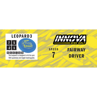 Innova Disc Golf Proto Glow Champion Leopard3 Fairway Driver 7/5/-2/1 Glow/White 173 grams