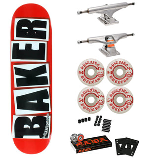 Baker Skateboard Complete Red/Back 8.38" Spitfire, Independent, Bones Reds