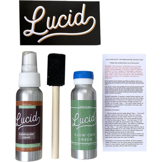 Lucid Grip - Clear Spray on Griptape Kit for Longboard, Skateboard - Glow in the Dark
