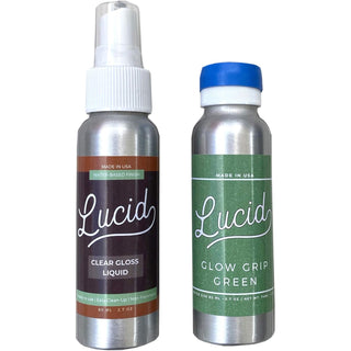 Lucid Grip - Clear and Glow Spray on Griptape Kit for Longboard, Skateboard - Choose Grit