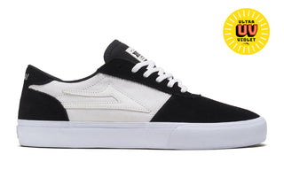 Lakai Skateboard Shoes Manchester Black/Red UV Suede