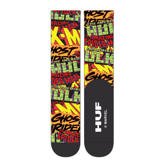 Huf x Marvel Socks Marvel Logos Multi