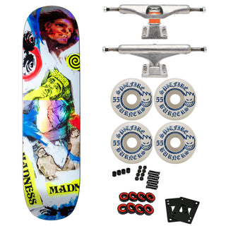 Madness Skateboard Mental Block 8.375" with Independent Trucks, Spitfire Wheels