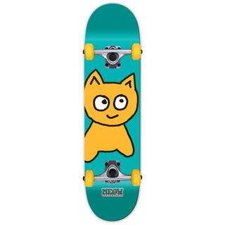 Meow Skateboard Complete Big Cat Teal 7.25" Mini