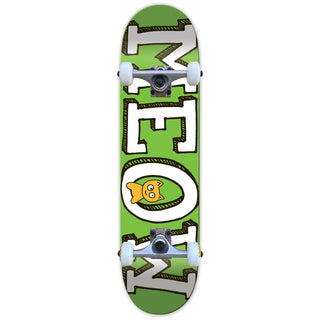 Meow Skateboard Complete Logo Green 7.75"