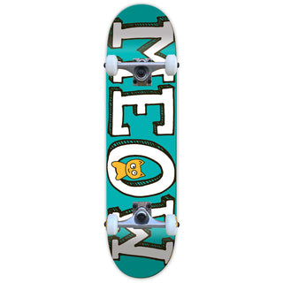 Meow Skateboard Complete Logo Teal 8.0"