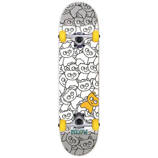 Meow Skateboard Complete Sticker Pile White 8.0"