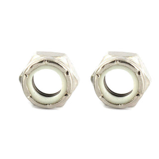 Mini Logo Skateboard Kingpin Nuts - 2-Pack - Silver
